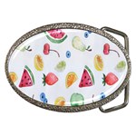 Fruit Summer Vitamin Watercolor Belt Buckles Front