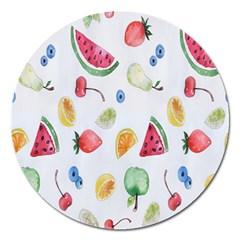 Fruit Summer Vitamin Watercolor Magnet 5  (round) by artworkshop