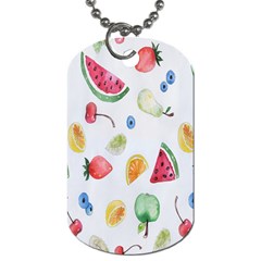 Fruit Summer Vitamin Watercolor Dog Tag (one Side) by artworkshop