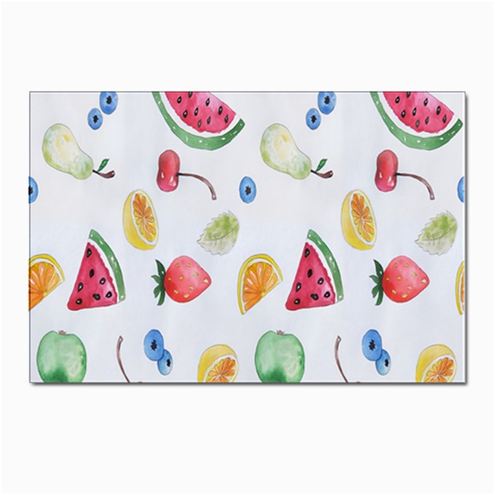 Fruit Summer Vitamin Watercolor Postcards 5  x 7  (Pkg of 10)