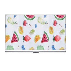 Fruit Summer Vitamin Watercolor Business Card Holder by artworkshop