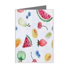 Fruit Summer Vitamin Watercolor Mini Greeting Card by artworkshop