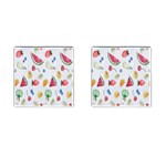 Fruit Summer Vitamin Watercolor Cufflinks (Square) Front(Pair)