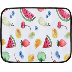 Fruit Summer Vitamin Watercolor Fleece Blanket (mini) by artworkshop