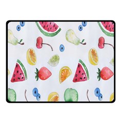 Fruit Summer Vitamin Watercolor Fleece Blanket (small) by artworkshop