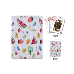 Fruit Summer Vitamin Watercolor Playing Cards Single Design (mini) by artworkshop