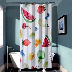 Fruit Summer Vitamin Watercolor Shower Curtain 36  X 72  (stall)  by artworkshop