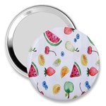 Fruit Summer Vitamin Watercolor 3  Handbag Mirrors Front