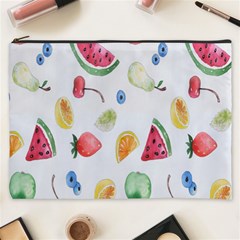 Fruit Summer Vitamin Watercolor Cosmetic Bag (xxxl) by artworkshop