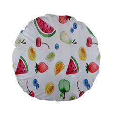 Fruit Summer Vitamin Watercolor Standard 15  Premium Round Cushions by artworkshop