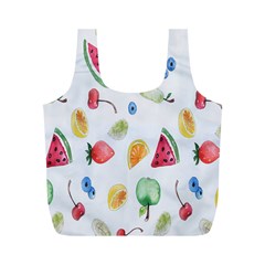 Fruit Summer Vitamin Watercolor Full Print Recycle Bag (m) by artworkshop