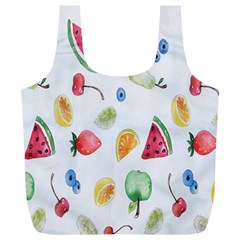 Fruit Summer Vitamin Watercolor Full Print Recycle Bag (xl) by artworkshop