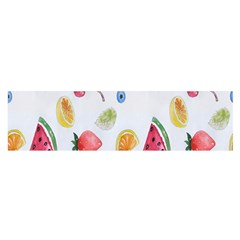 Fruit Summer Vitamin Watercolor Oblong Satin Scarf (16  X 60 ) by artworkshop