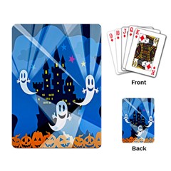 Halloween Ghosts Haunted House Playing Cards Single Design (rectangle) by artworkshop