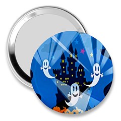 Halloween Ghosts Haunted House 3  Handbag Mirrors by artworkshop