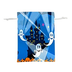 Halloween Ghosts Haunted House Lightweight Drawstring Pouch (m) by artworkshop