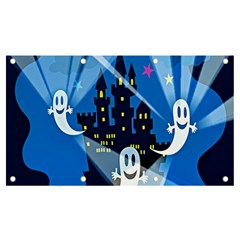 Halloween Ghosts Haunted House Banner And Sign 7  X 4 