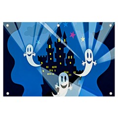 Halloween Ghosts Haunted House Banner And Sign 6  X 4 