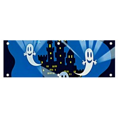 Halloween Ghosts Haunted House Banner And Sign 6  X 2 