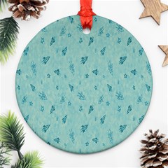 Missile Pattern Round Ornament (two Sides) by artworkshop