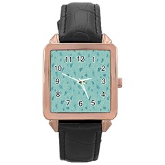 Missile Pattern Rose Gold Leather Watch  by artworkshop