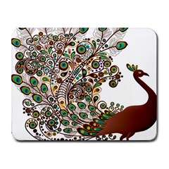 Peacock Graceful Bird Animal Small Mousepad by artworkshop