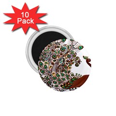 Peacock Graceful Bird Animal 1 75  Magnets (10 Pack)  by artworkshop