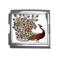 Peacock Graceful Bird Animal Mega Link Italian Charm (18mm) by artworkshop