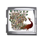 Peacock Graceful Bird Animal Mega Link Italian Charm (18mm) Front