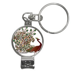 Peacock Graceful Bird Animal Nail Clippers Key Chain by artworkshop