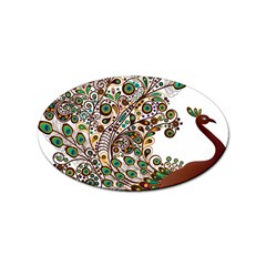 Peacock Graceful Bird Animal Sticker Oval (10 Pack) by artworkshop