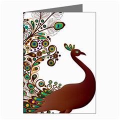 Peacock Graceful Bird Animal Greeting Cards (pkg Of 8) by artworkshop