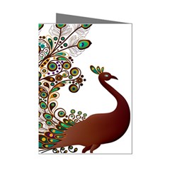 Peacock Graceful Bird Animal Mini Greeting Cards (pkg Of 8) by artworkshop