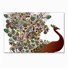 Peacock Graceful Bird Animal Postcard 4 x 6  (pkg Of 10) by artworkshop