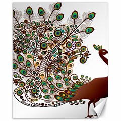 Peacock Graceful Bird Animal Canvas 16  X 20  by artworkshop