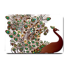 Peacock Graceful Bird Animal Small Doormat by artworkshop