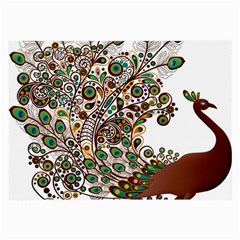 Peacock Graceful Bird Animal Large Glasses Cloth by artworkshop