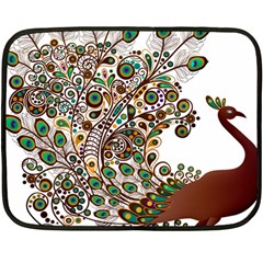 Peacock Graceful Bird Animal Fleece Blanket (mini) by artworkshop