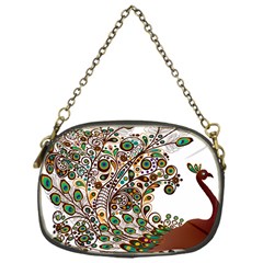 Peacock Graceful Bird Animal Chain Purse (one Side) by artworkshop