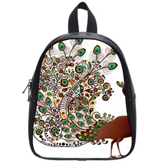 Peacock Graceful Bird Animal School Bag (small) by artworkshop