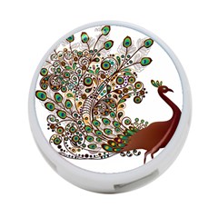 Peacock Graceful Bird Animal 4-port Usb Hub (one Side) by artworkshop