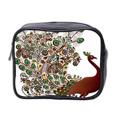 Peacock Graceful Bird Animal Mini Toiletries Bag (two Sides) by artworkshop