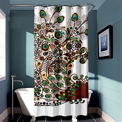 Peacock Graceful Bird Animal Shower Curtain 36  X 72  (stall)  by artworkshop