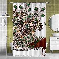 Peacock Graceful Bird Animal Shower Curtain 48  X 72  (small)  by artworkshop