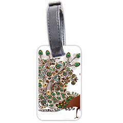 Peacock Graceful Bird Animal Luggage Tag (one Side) by artworkshop