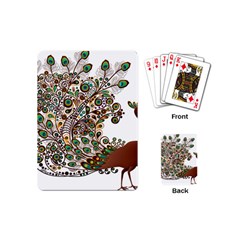 Peacock Graceful Bird Animal Playing Cards Single Design (mini) by artworkshop