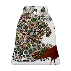 Peacock Graceful Bird Animal Bell Ornament (two Sides) by artworkshop