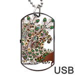 Peacock Graceful Bird Animal Dog Tag USB Flash (One Side) Front