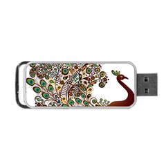 Peacock Graceful Bird Animal Portable Usb Flash (one Side) by artworkshop