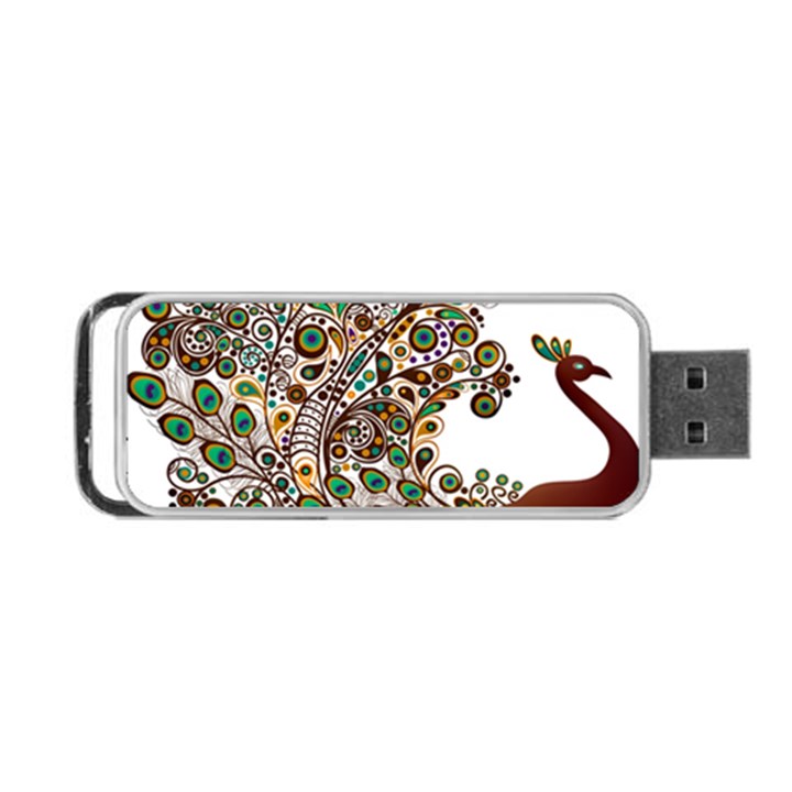 Peacock Graceful Bird Animal Portable USB Flash (Two Sides)